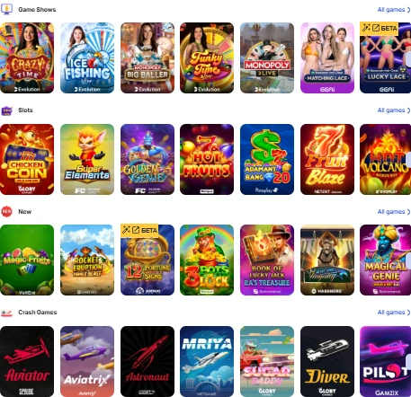 গ্লোরি ক্যাসিনো গেম কালেকশন বাংলাদেশ স্লট লাইভ ক্যাসিনো